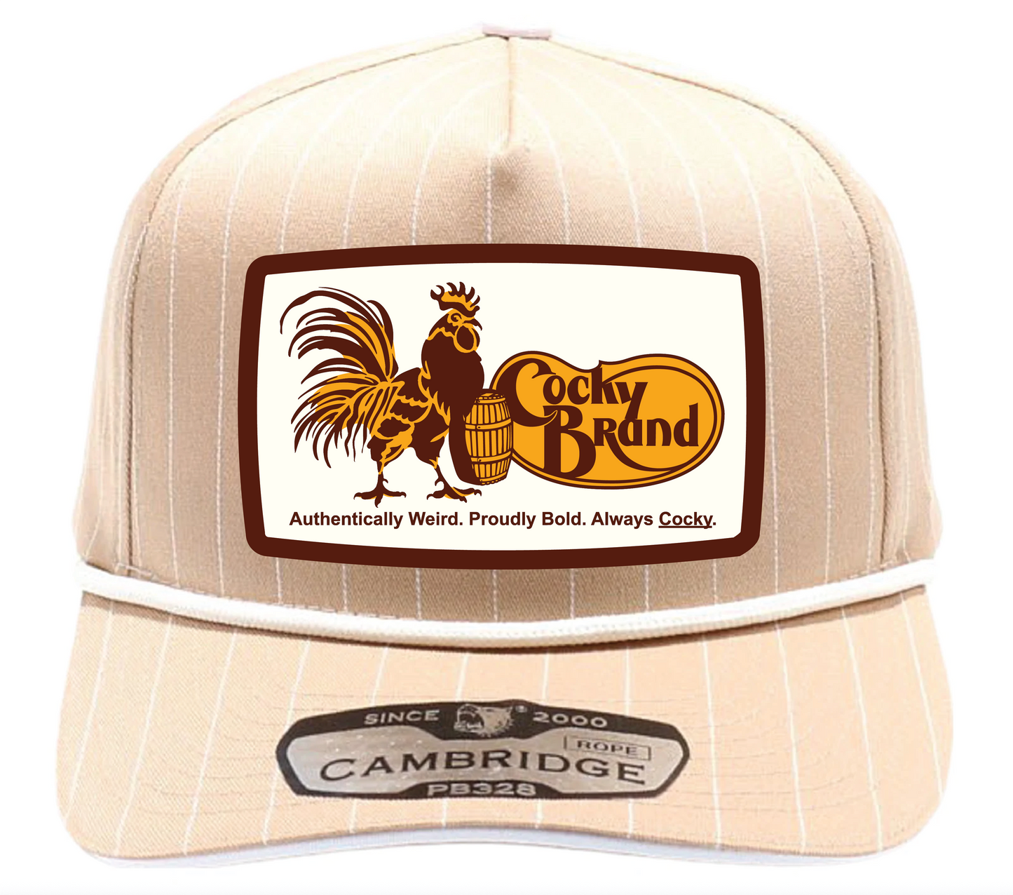 Cocky Barrel Pinstripe Rope Snapback