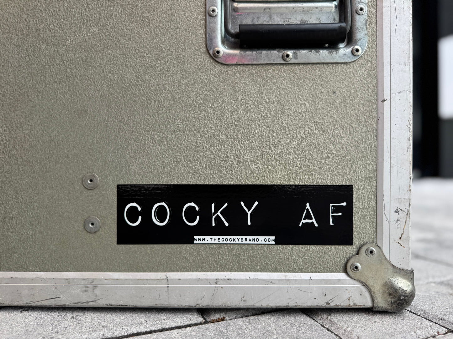 COCKY AF LABELMAKER BUMPER STICKER