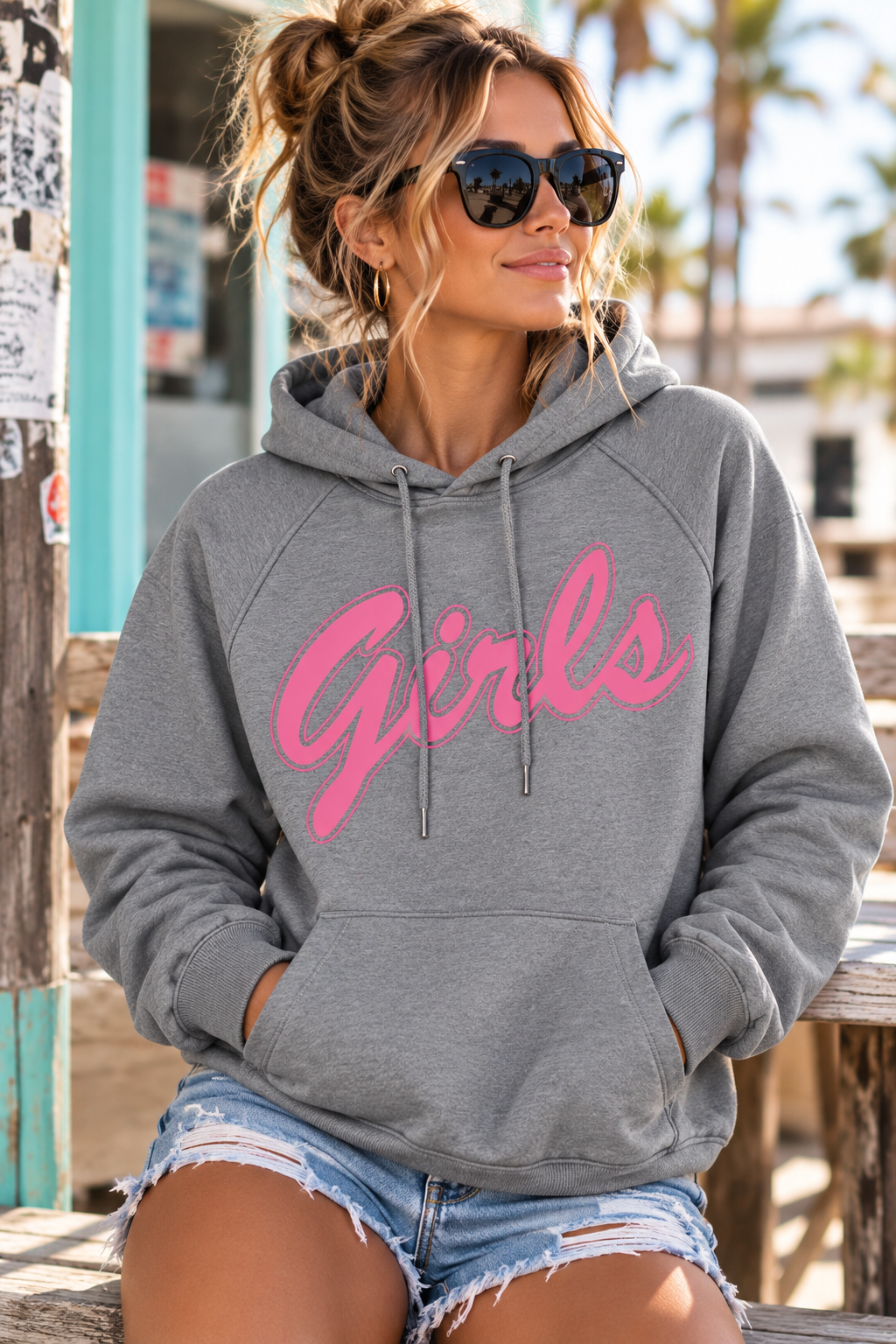 GIRLS TEAM RAGLAN FLEECE HOODIE