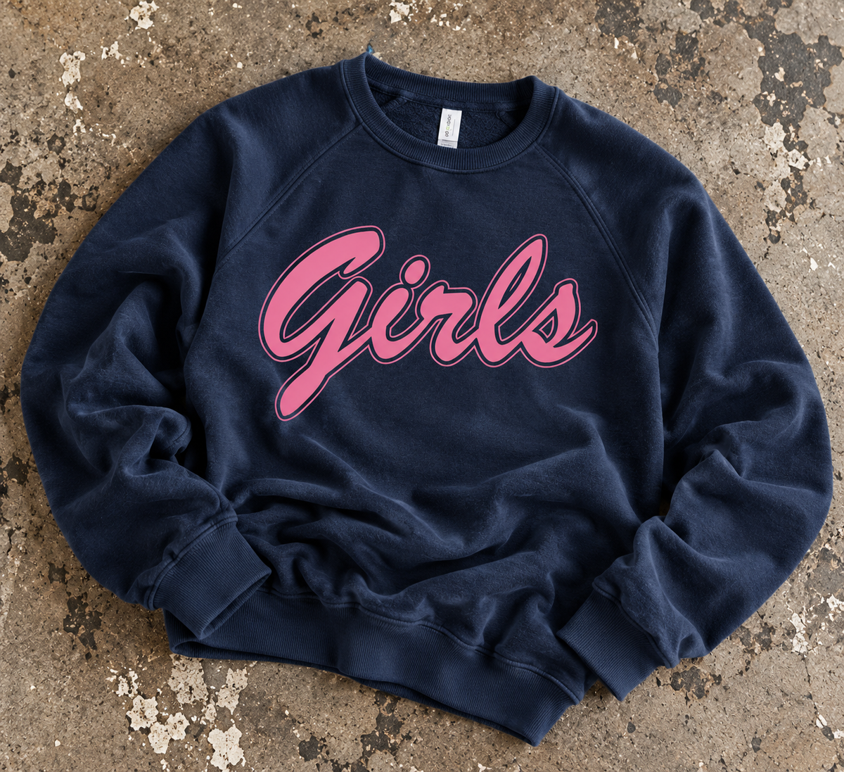 GIRLS TEAM RAGLAN FLEECE CREWNECK SWEATSHIRT