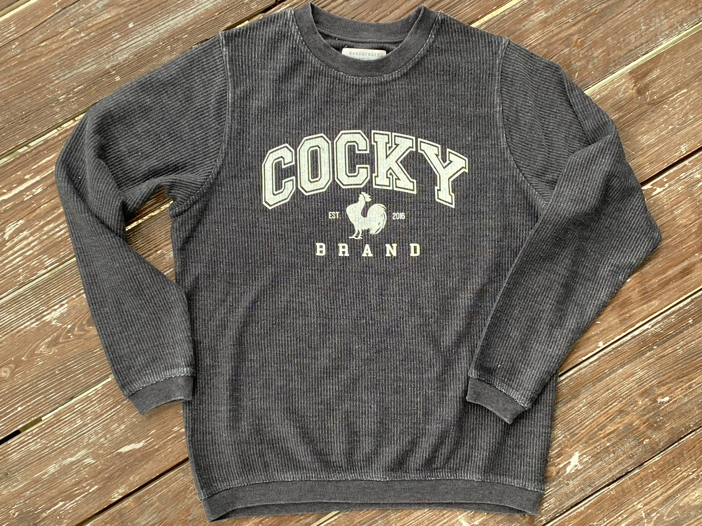 Cocky Collegiate Corduroy Crewneck