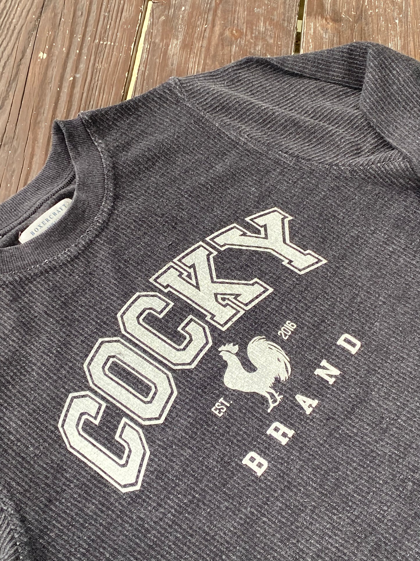 Cocky Collegiate Corduroy Crewneck