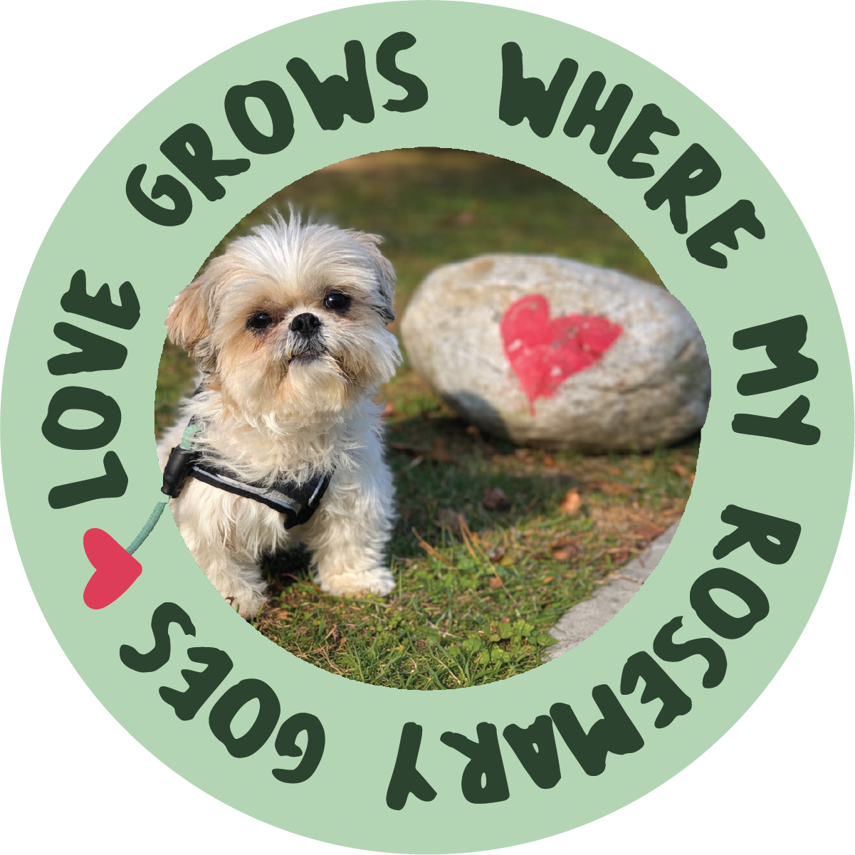 LOVE GROWS 4" STICKER