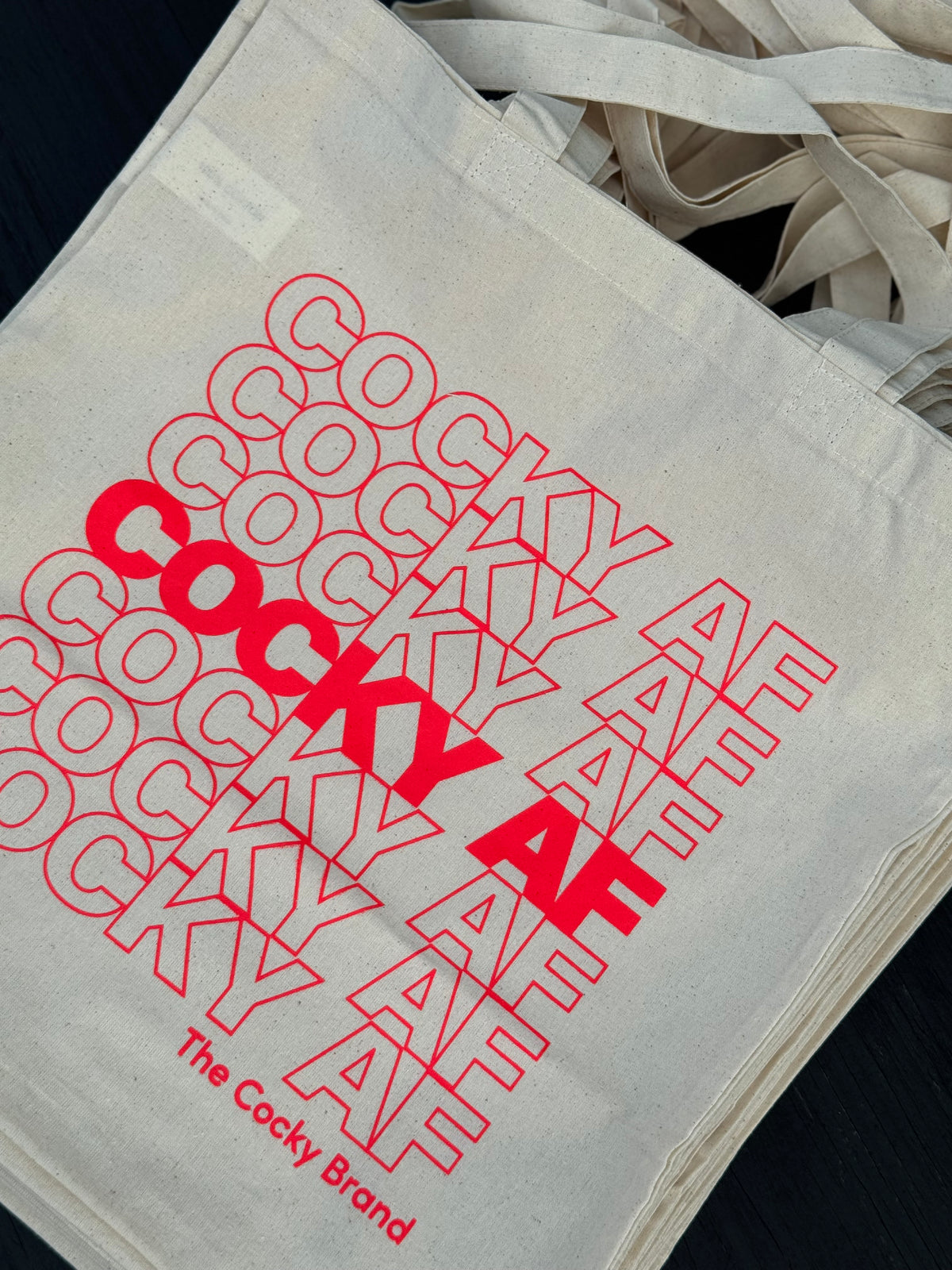 COCKY AF BODEGA CANVAS TOTE