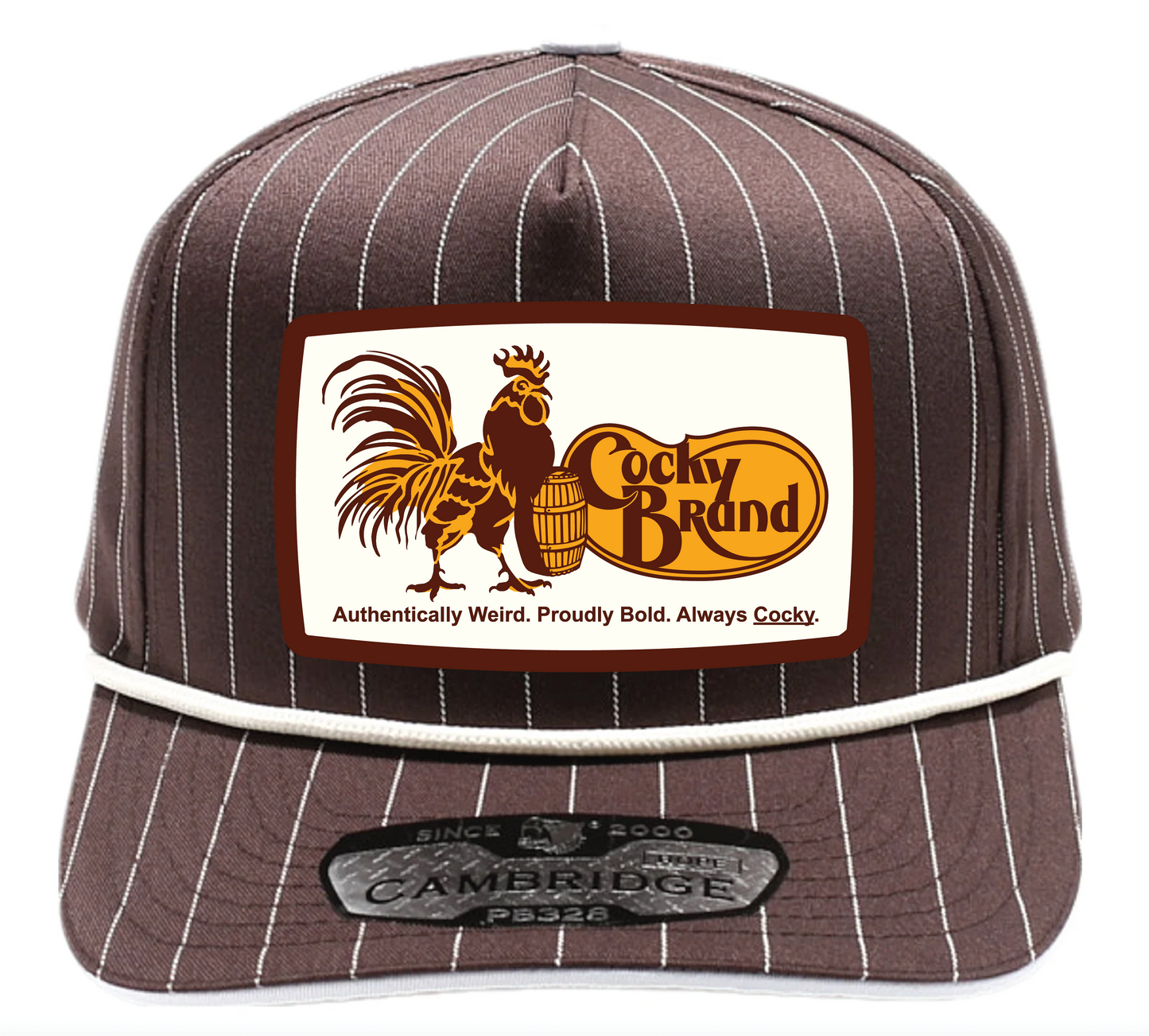 Cocky Barrel Pinstripe Rope Snapback