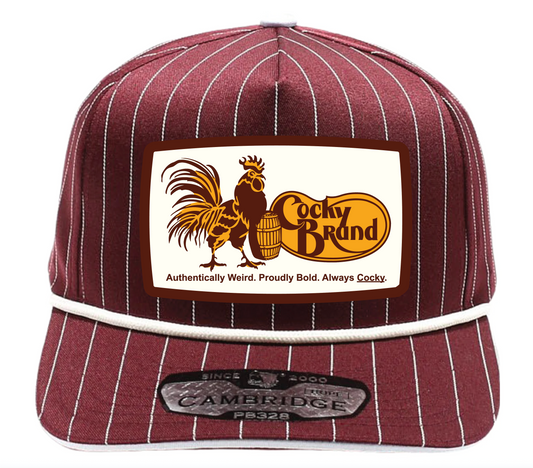 Cocky Barrel Pinstripe Rope Snapback