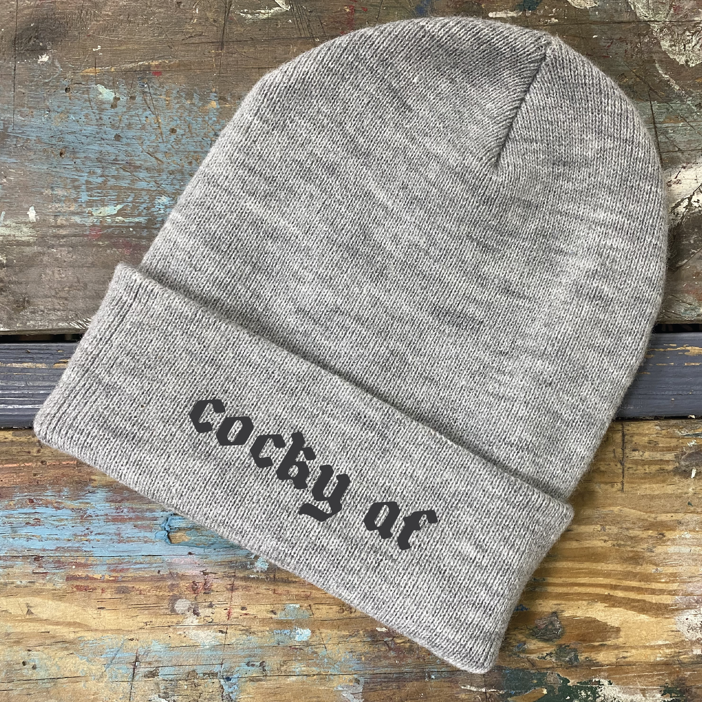 COCKY AF Knit Cuff Beanie