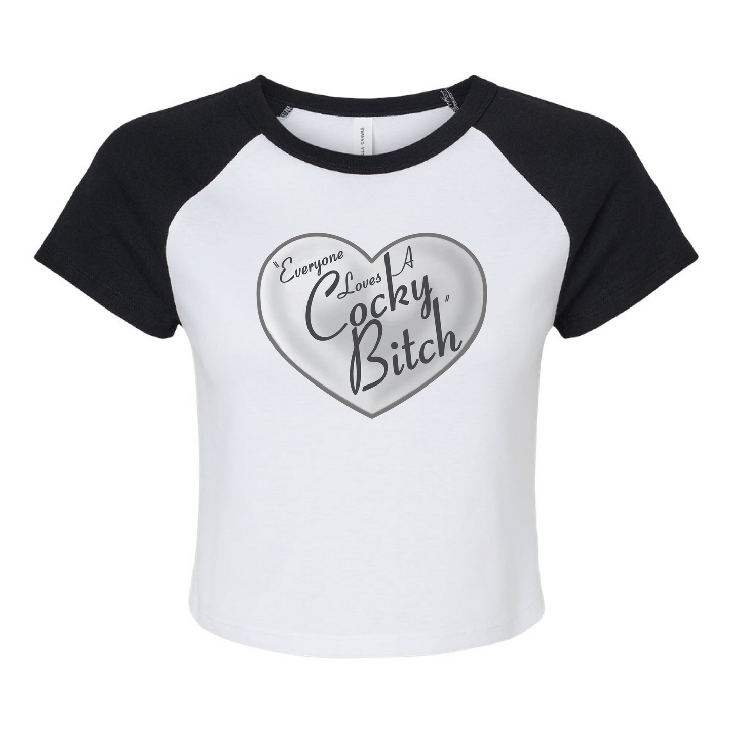 I Love Cocky Vintage Cropped Raglan