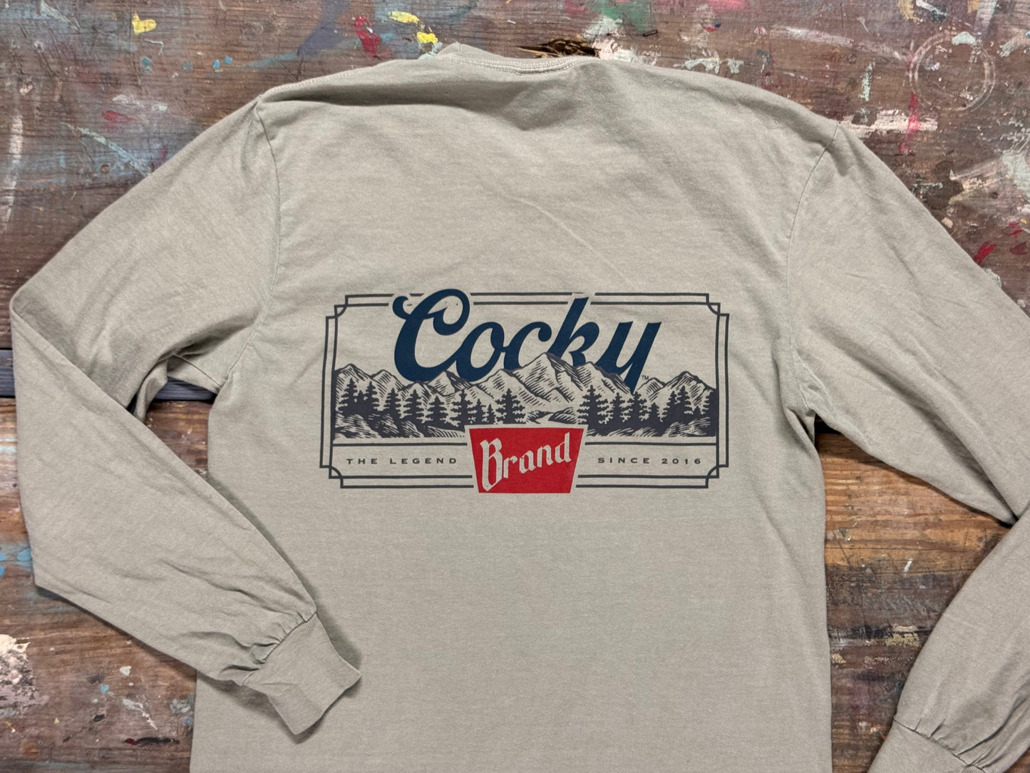 Cocky Mountain Ranger Vintage Long Sleeve Tee