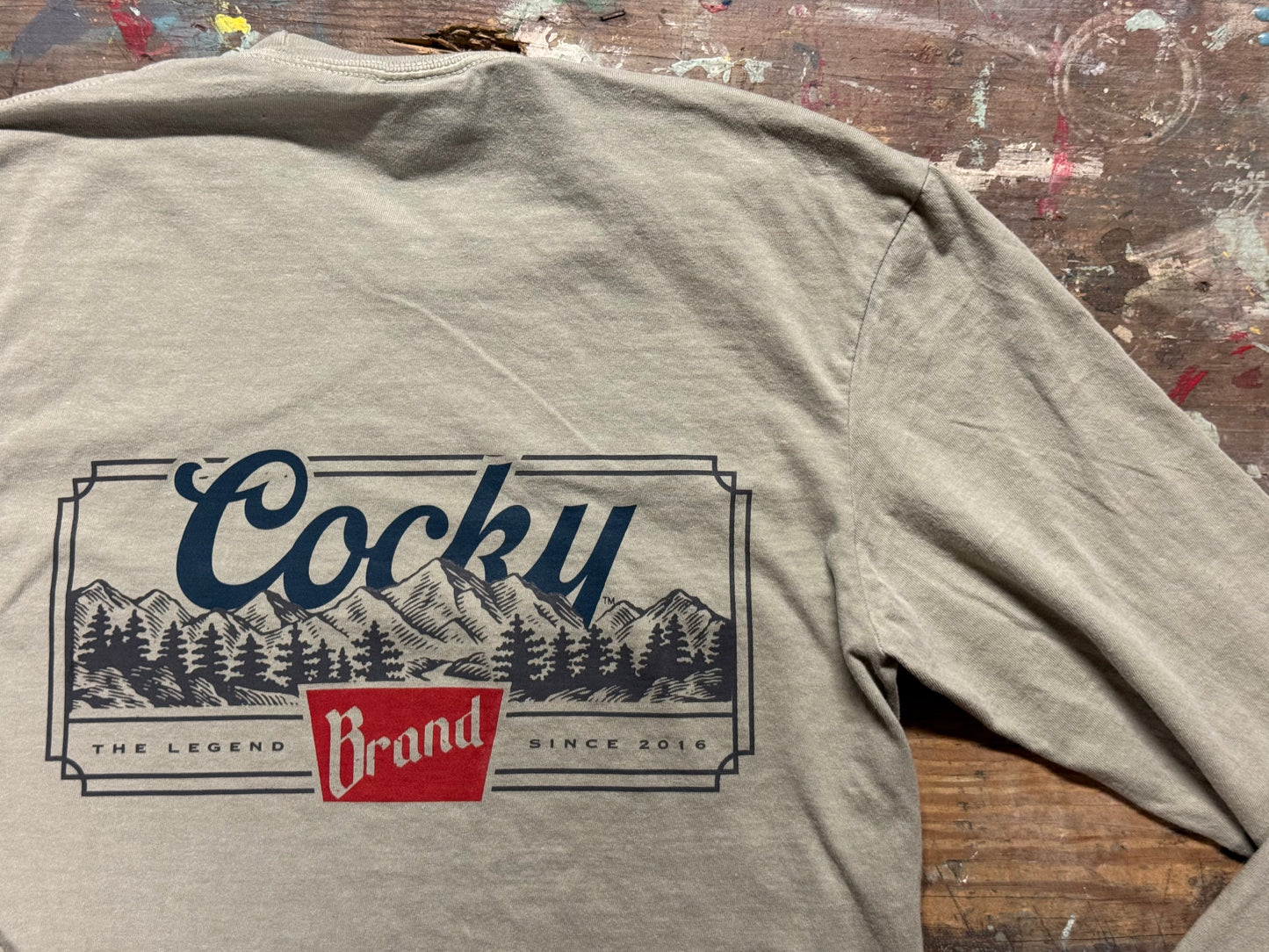 Cocky Mountain Ranger Vintage Long Sleeve Tee