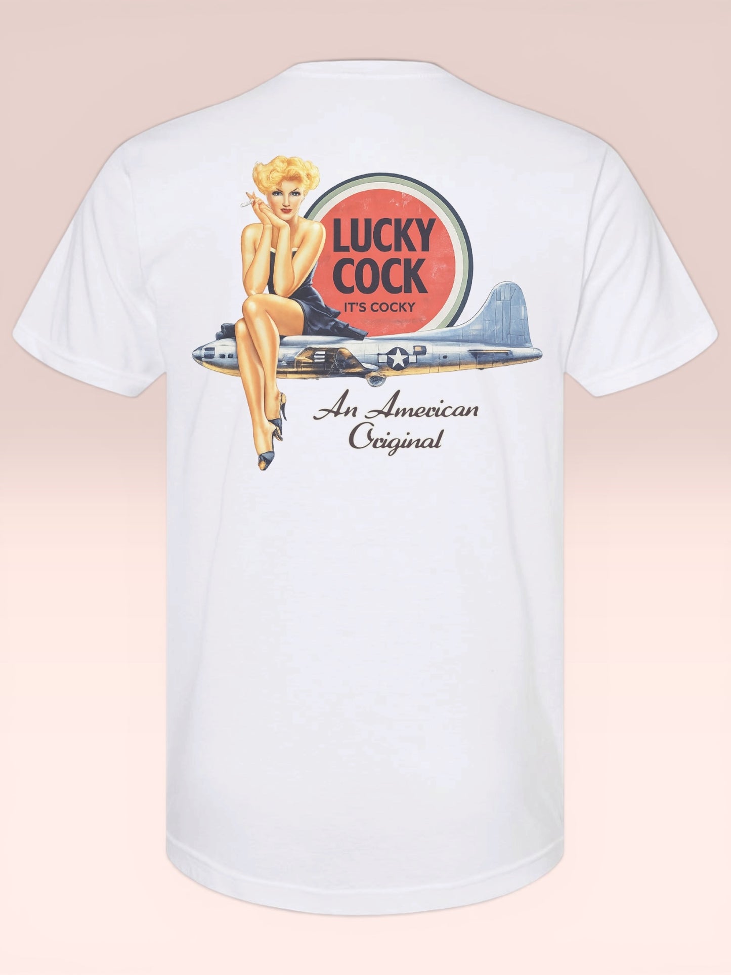 LUCKY COCK VINTAGE PINUP TEE