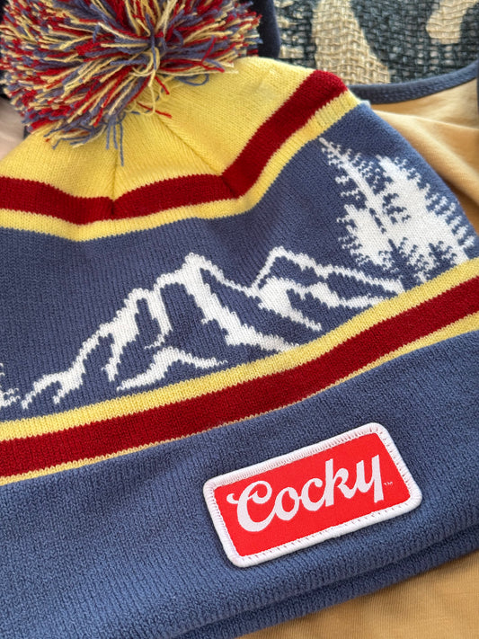 Cocky Mountain High Pom Beanie