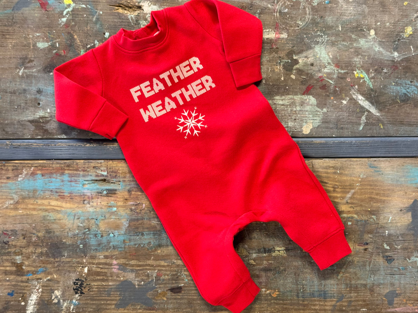 FEATHER WEATHER Infant Fleece Onesie