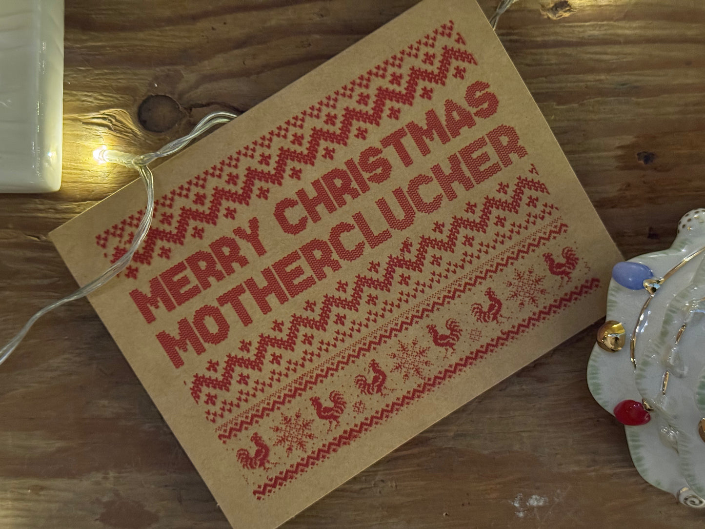 Cocky Hand-Printed Christmas Card 3 Pack