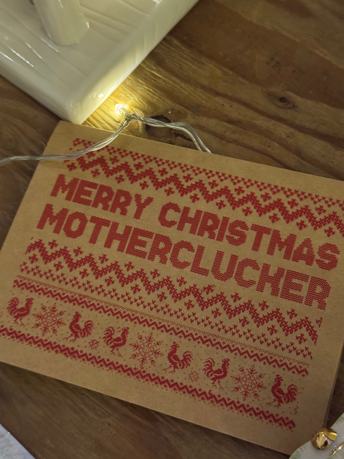 Cocky Hand-Printed Christmas Card 3 Pack