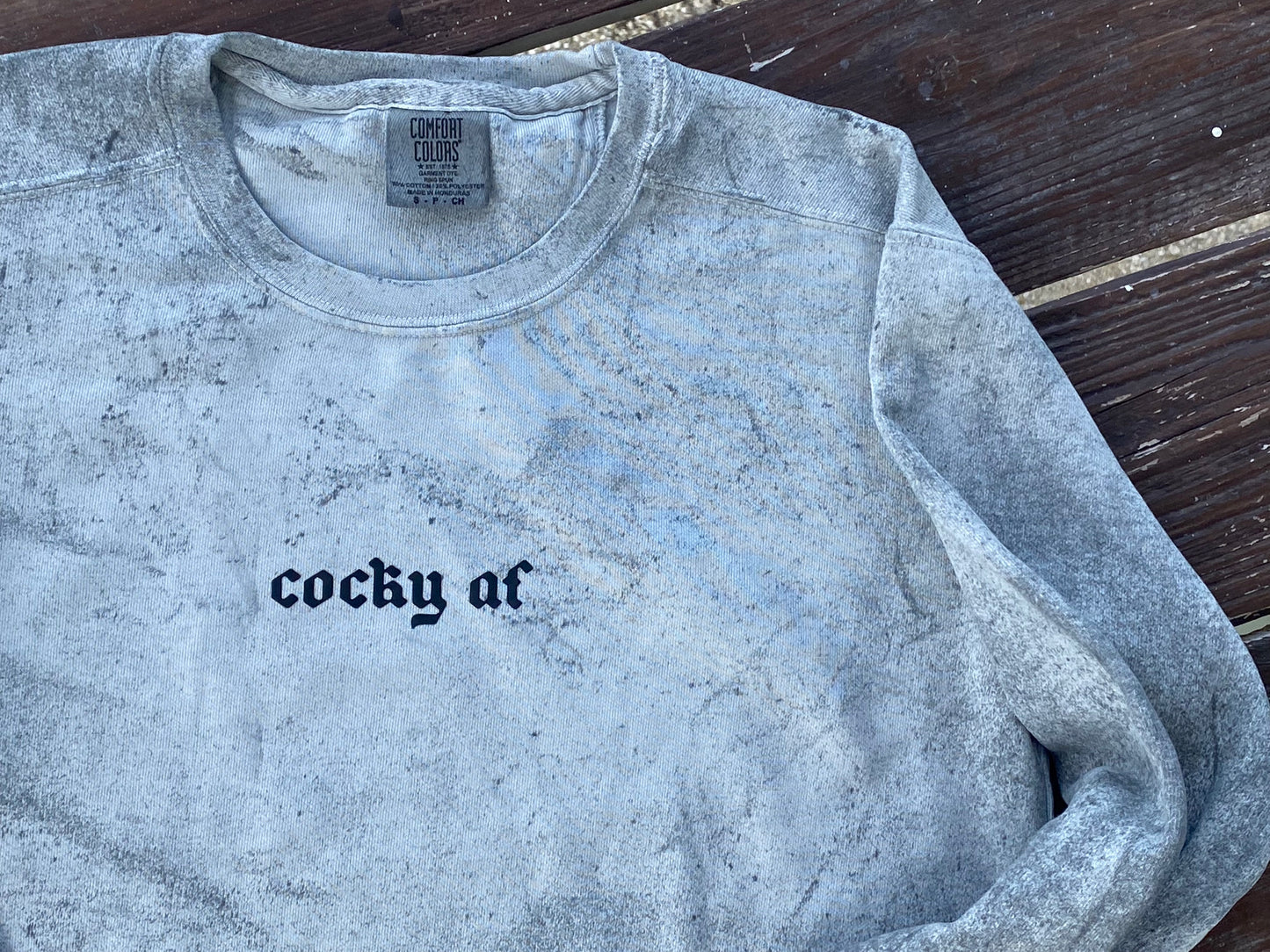 COCKY AF Colorblast Crewneck Sweatshirt