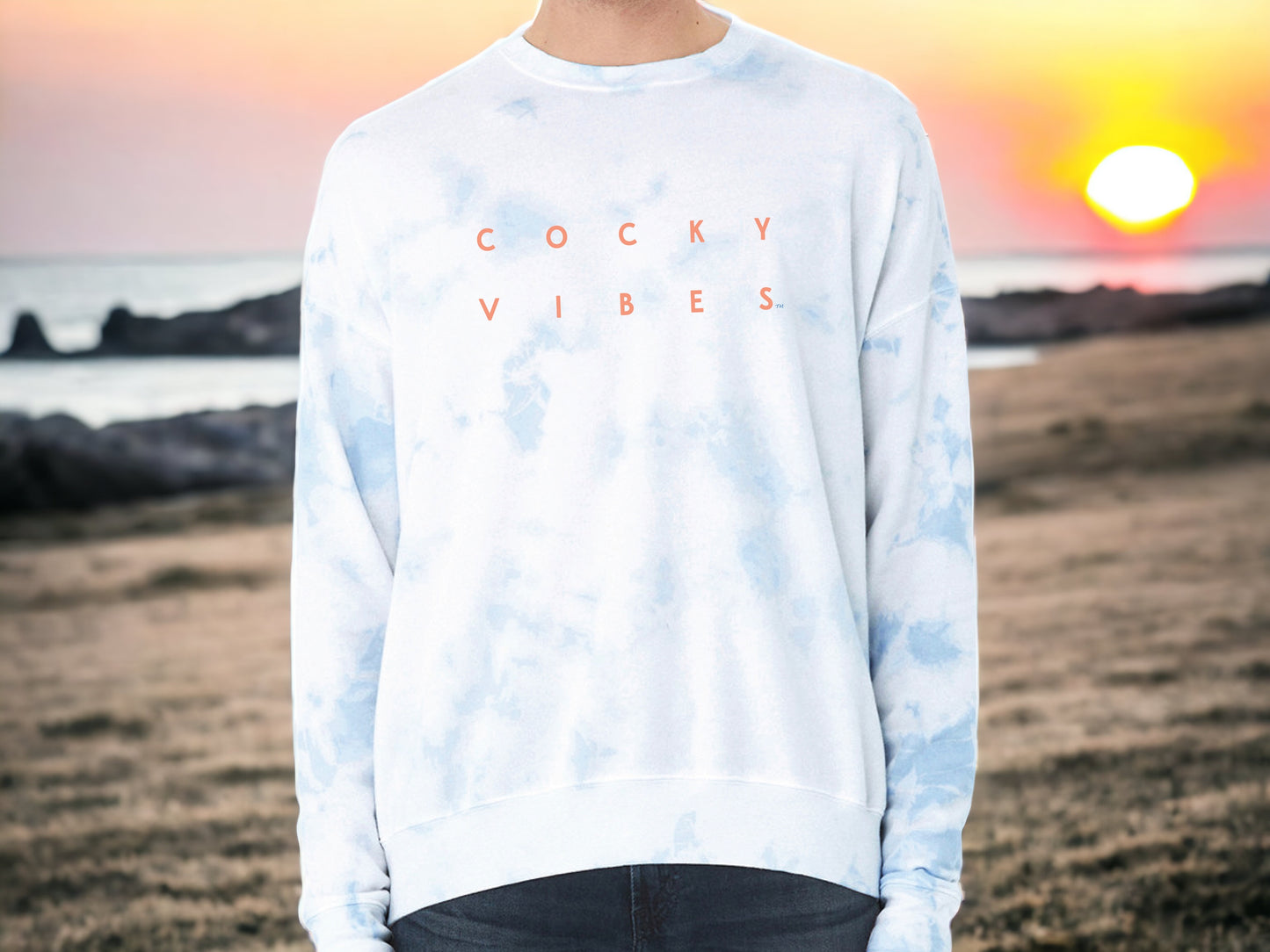 Cocky Vibes Tie Dyed Fleece Crew