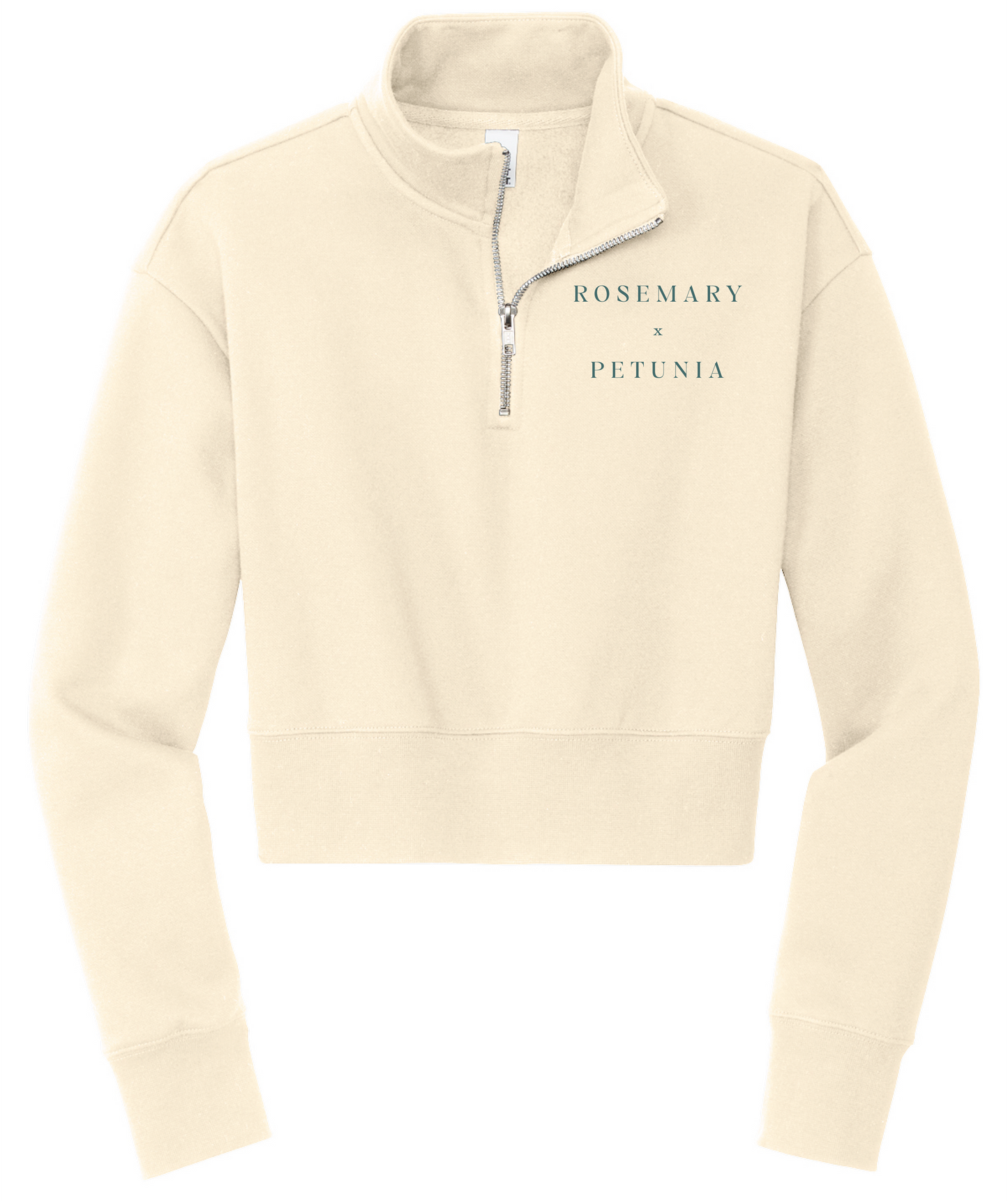 ROSEMARY x PETUNIA Cropped Quarter Zip