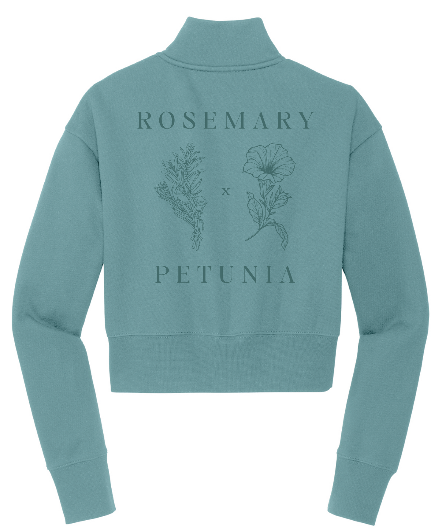ROSEMARY x PETUNIA Cropped Quarter Zip