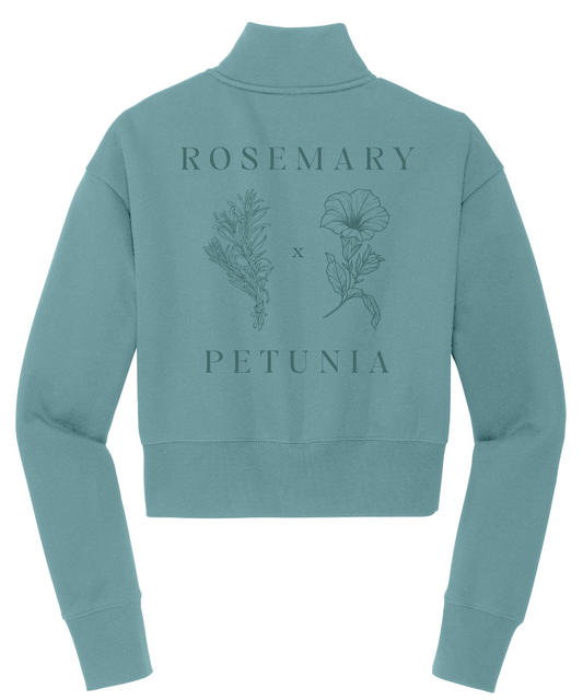 ROSEMARY x PETUNIA Cropped Quarter Zip